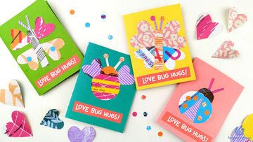 Love Bug Hugs: Simple Shape Collage Valentines with Scrap Paper