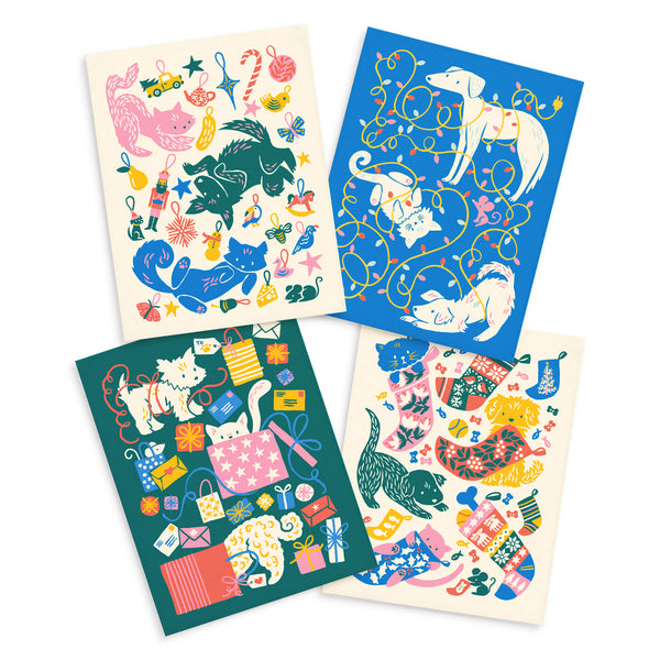 Merry Pets Assorted Christmas Card Set