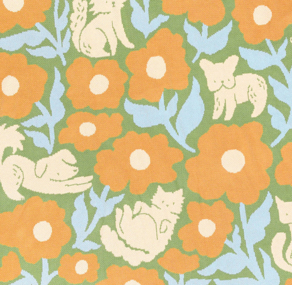 Poppy Pets Throw Blanket - Mustard Green