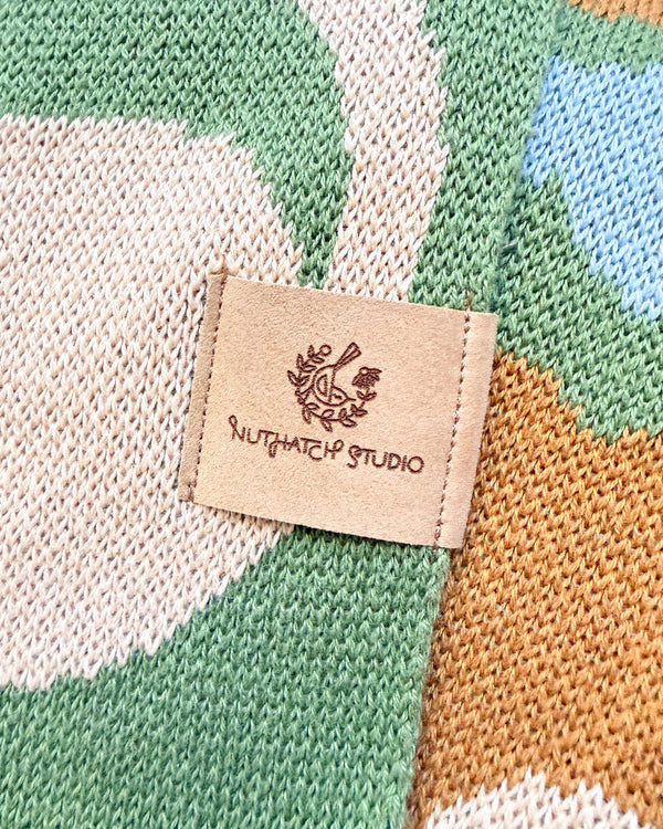 Poppy Pets Throw Blanket - Mustard Green