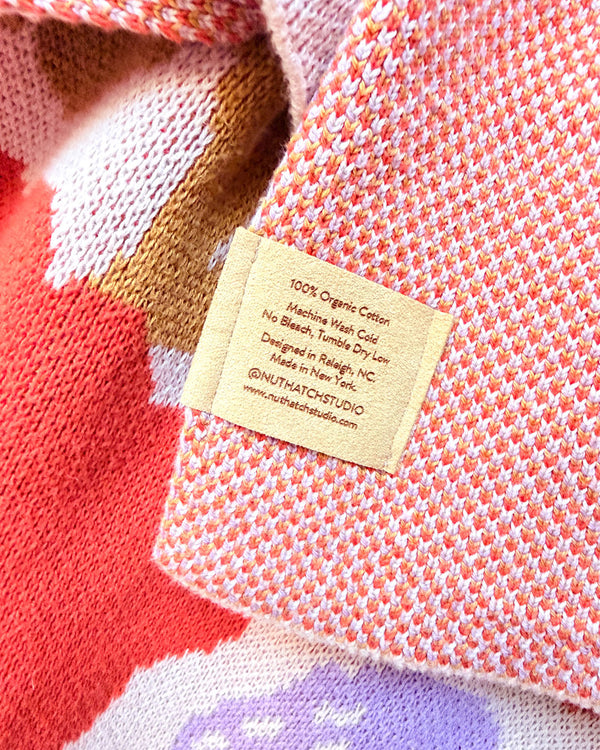 Poppy Pets Throw Blanket - Poppy Red