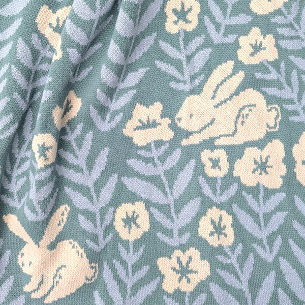 Bunny Meadows Throw Blanket - Sage Green