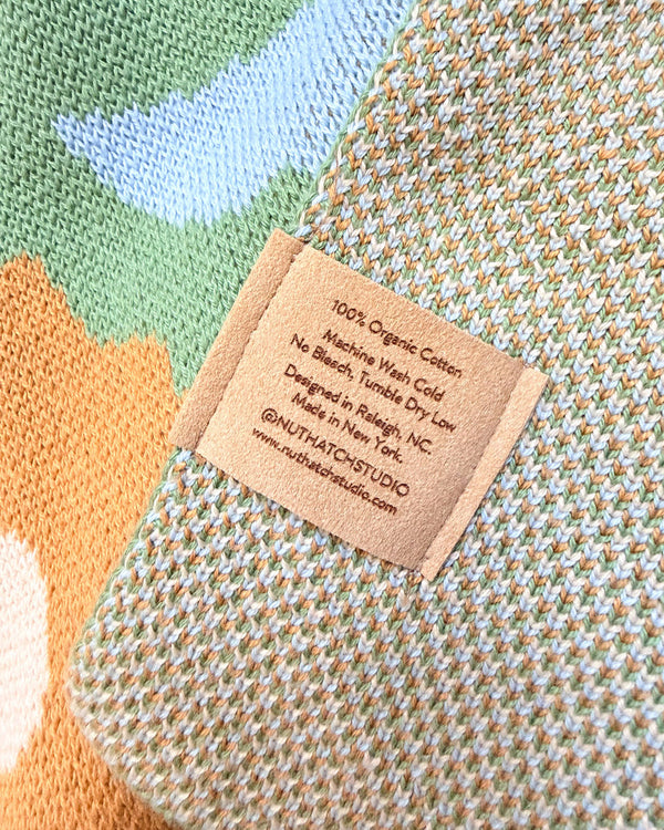 Poppy Pets Throw Blanket - Mustard Green