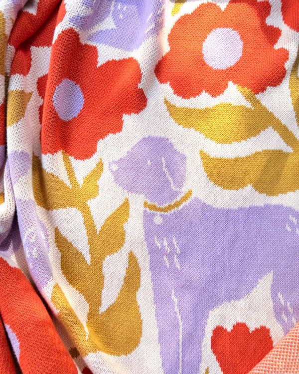 Poppy Pets Throw Blanket - Poppy Red