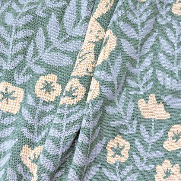 Bunny Meadows Throw Blanket - Sage Green
