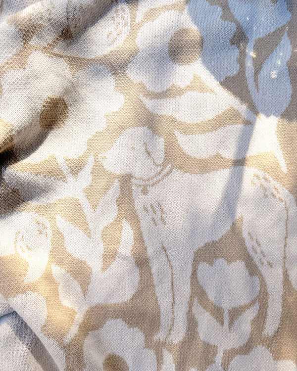 Poppy Pets Throw Blanket - Cream