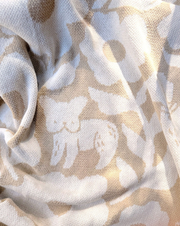 Poppy Pets Throw Blanket - Cream