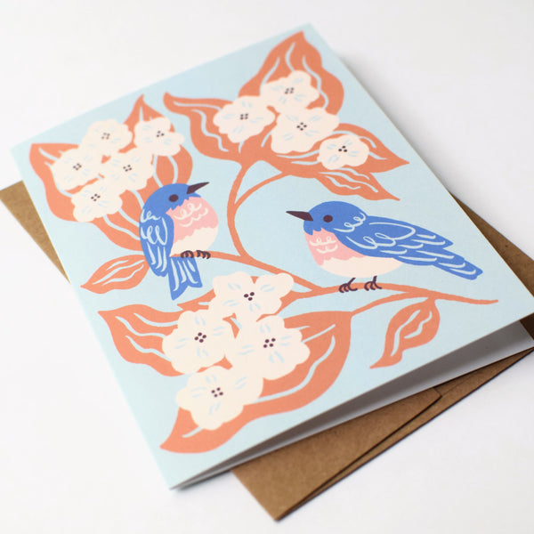 Bluebirds & Hydrangea Card