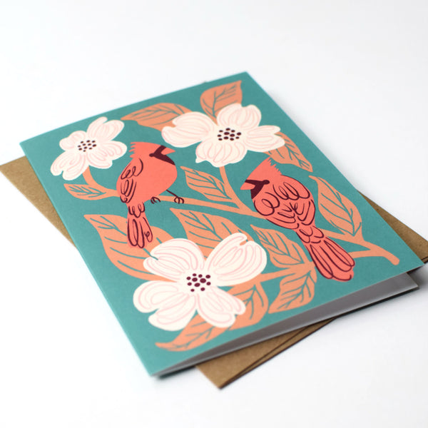 Cardinals & Dogwood Card