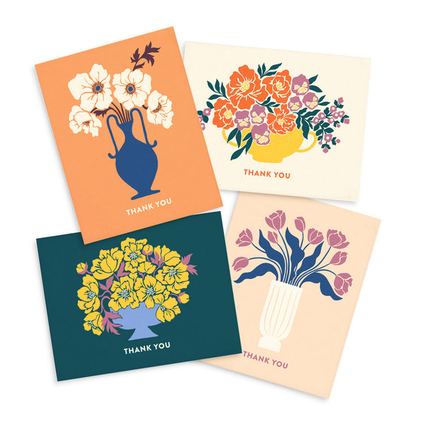 Flower Vase Thank You Assorted Card Set