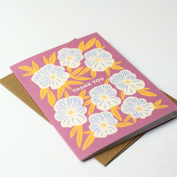 Pansy Garden Thank You Card