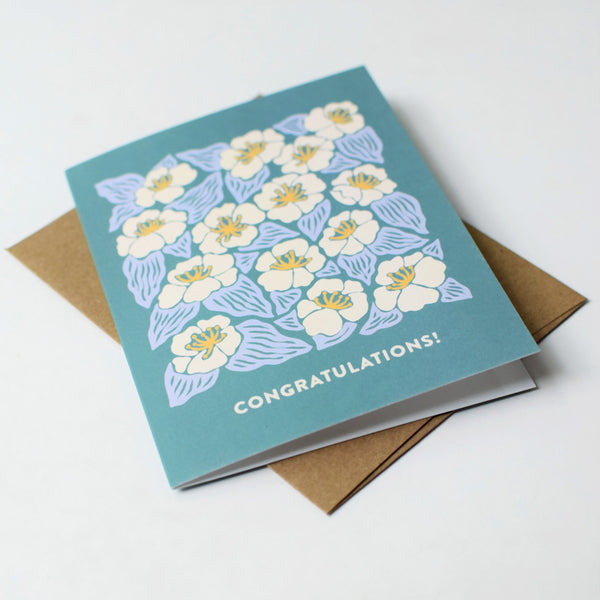 Rock Roses Congratulations Card