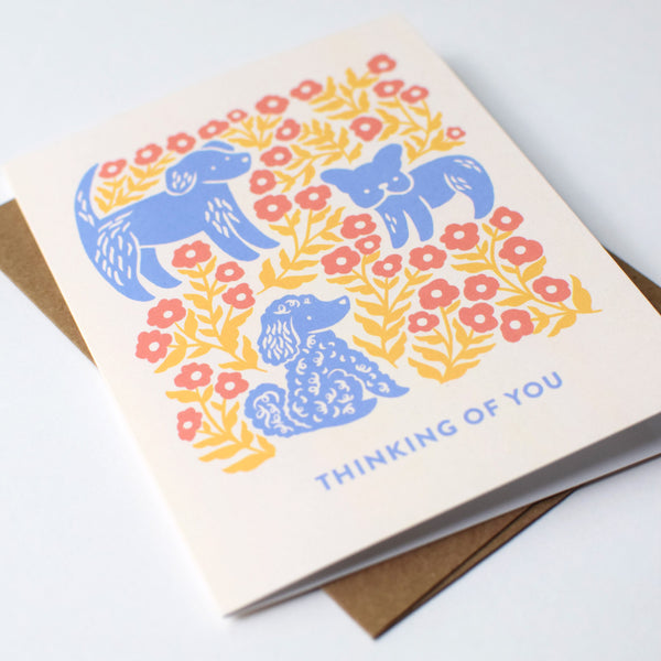 Dogs Thinking of You Card