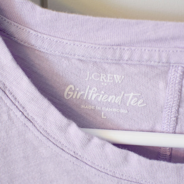 Upcycled Soft Purple Earth Day Every Day T-Shirt - Women’s Size Large