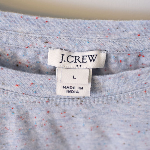 Upcycled Gray Speckle Earth Day Every Day T-Shirt - Women’s Size Large