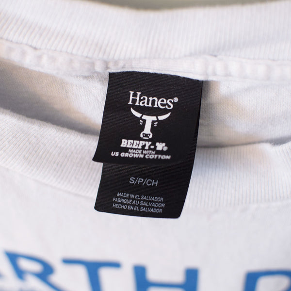 Upcycled White Earth Day Every Day T-Shirt - Unisex Size Small