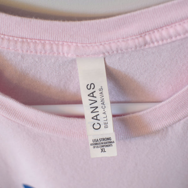 Upcycled Light Pink Earth Day Every Day T-Shirt - Unisex Size X-Large