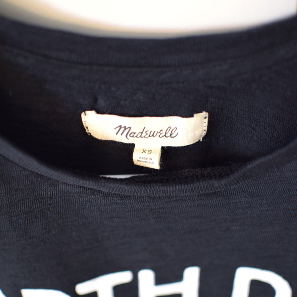 Upcycled Black Earth Day Every Day T-Shirt - Women’s Size X-Small