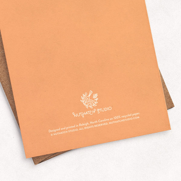 White Anemone Flower Vase Thank You Card