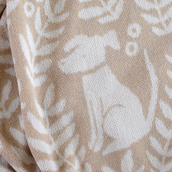 Dog Park Throw Blanket - Cream