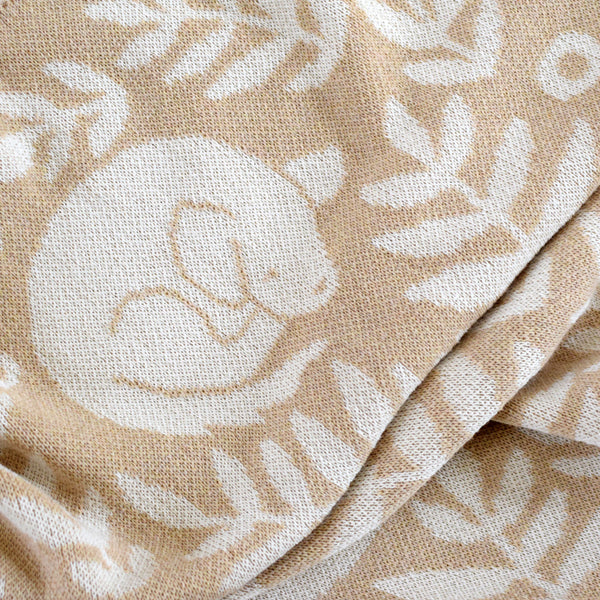 Dog Park Throw Blanket - Cream