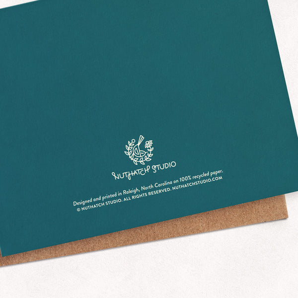 Yellow Peony Flower Vase Thank You Card