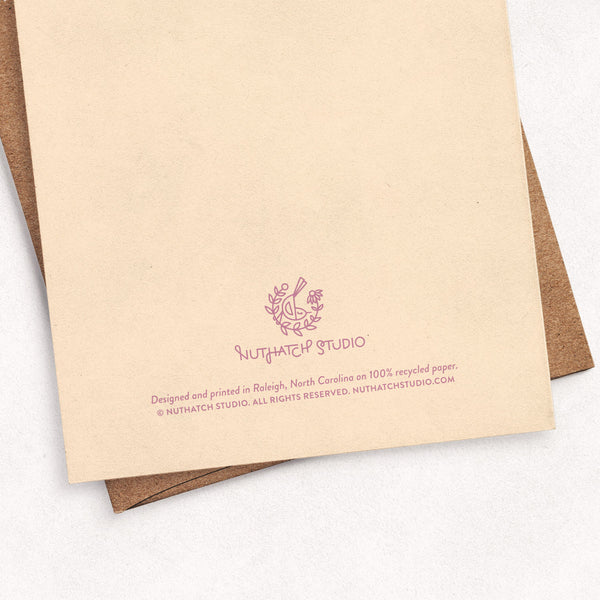 Hollyhock Thank You Card