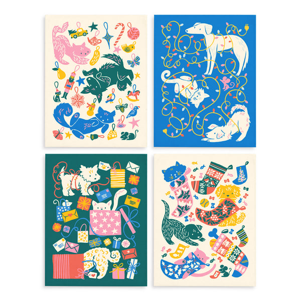 Merry Pets Assorted Christmas Card Set