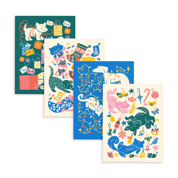Merry Pets Assorted Christmas Card Set