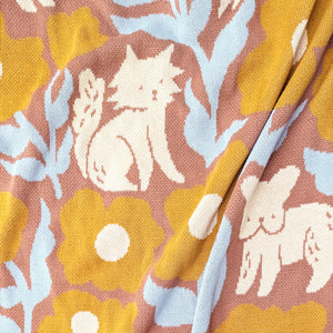 Poppy Pets Throw Blanket - Mocha