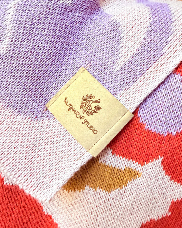 Poppy Pets Throw Blanket - Poppy Red