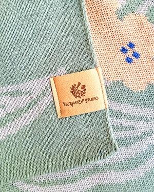 Bluebirds Throw Blanket - Sage