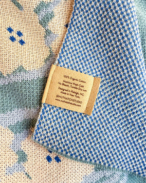 Bluebirds Throw Blanket - Sage