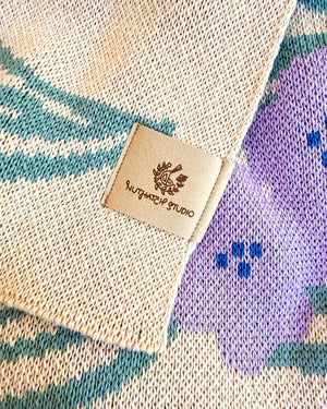 Bluebirds Throw Blanket - Lilac