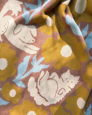 Poppy Pets Throw Blanket - Mocha