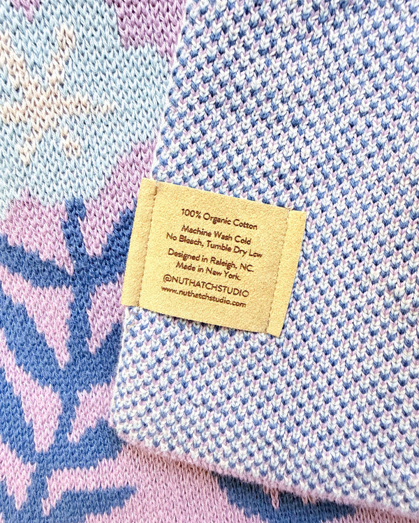 Bunny Meadows Throw Blanket - Lavender Blue