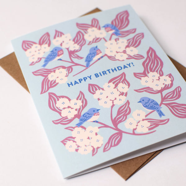 Bluebird Birthday Card