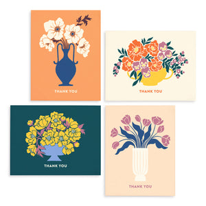 Flower Vase Thank You Assorted Card Set