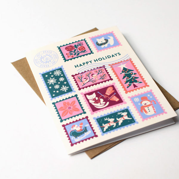 Christmas Postage Holiday Card Set