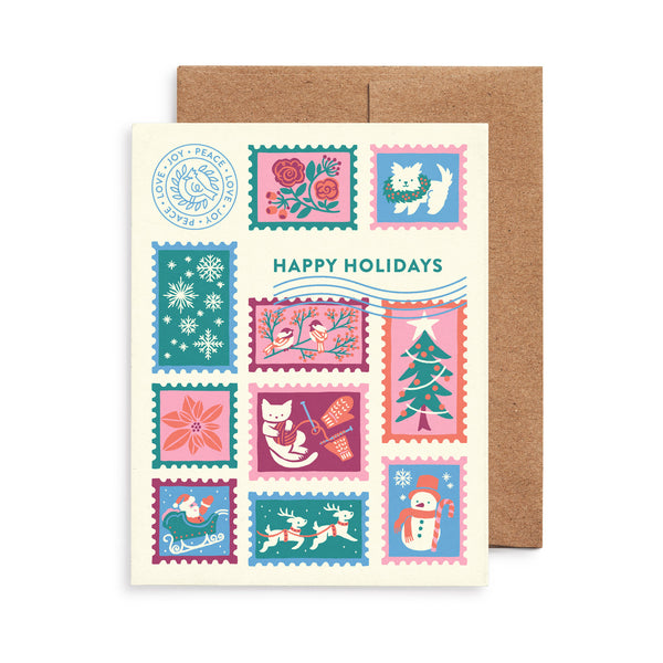 Christmas Postage Holiday Card