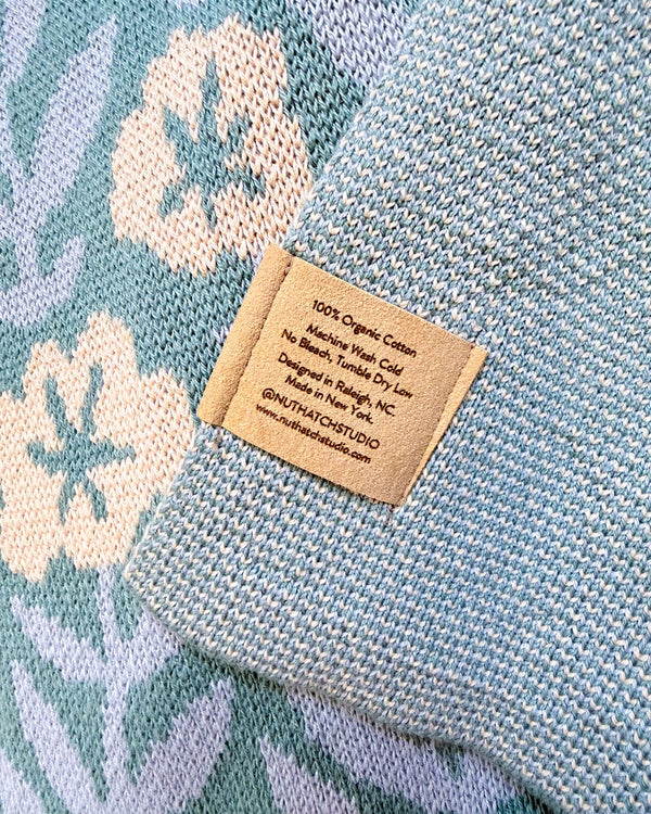 Bunny Meadows Throw Blanket - Sage Green