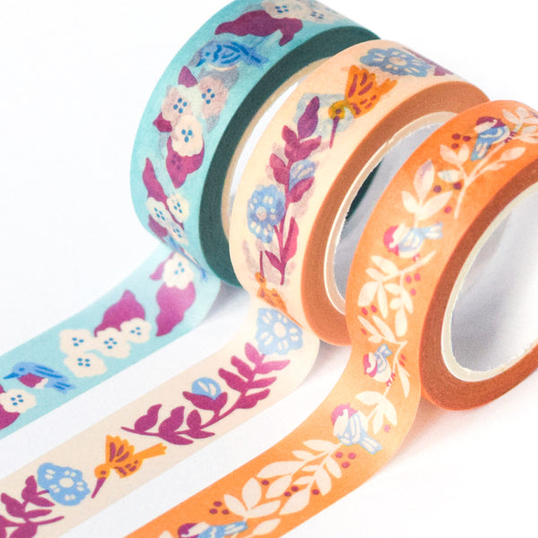 Birds & Blooms Washi Tape Set