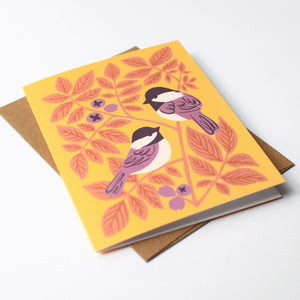 Chickadees & Hickory Card