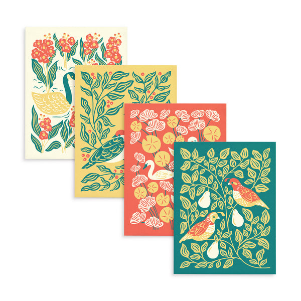 Holiday bird greeting cards from Nuthatch Studio