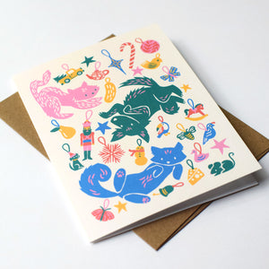 Merry Pets & Christmas Ornaments Card