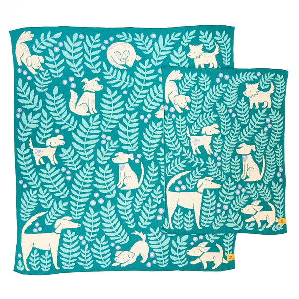 Dog Park Throw Blanket - Jade