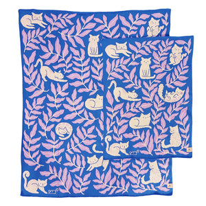 Cat Club Throw Blanket - Lake