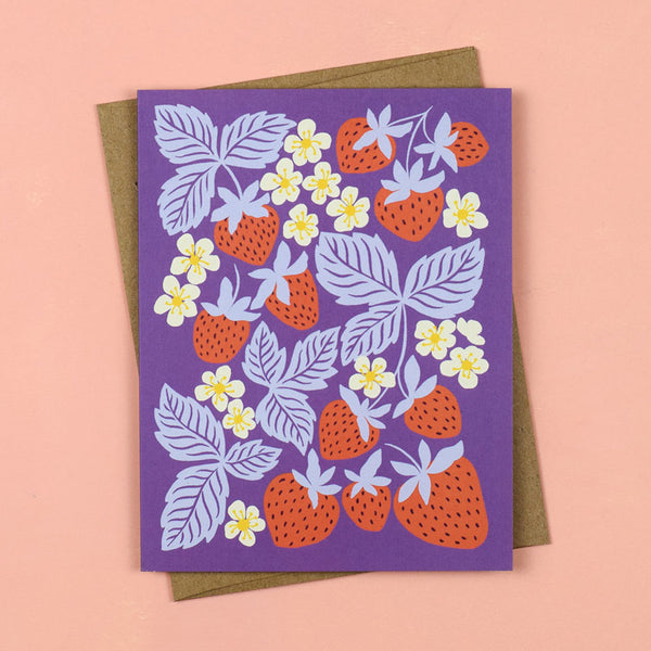 Strawberry Patch greeting card by Nuthatch Studio