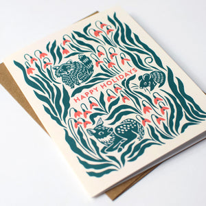 Woodland Animal Holiday Card Set