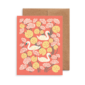 Swans Holiday Greeting Card